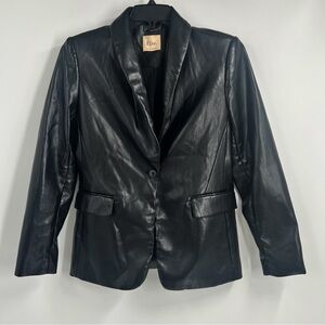 Elie Tahari Faux Leather Blazer